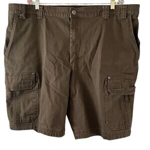 Duluth Shorts Mens 48 Brown  Flex Firehose Carpenter Cargo Outdoor Relaxed Fit